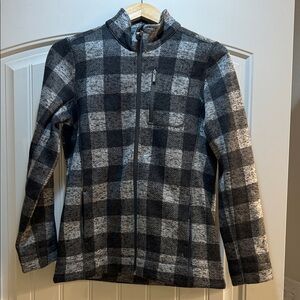 Calvin Klein Black and Gray Plaid Jacket